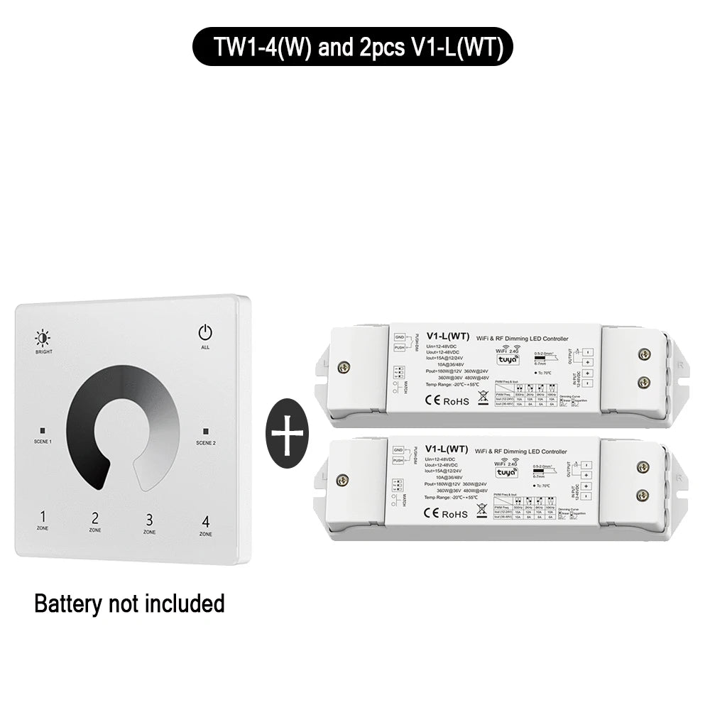 Kit Tuya con controller LED monocolore e telecomando
