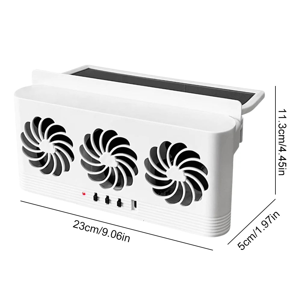 Solar Powered Car Exhaust Fan for Fresh Air and Cooling