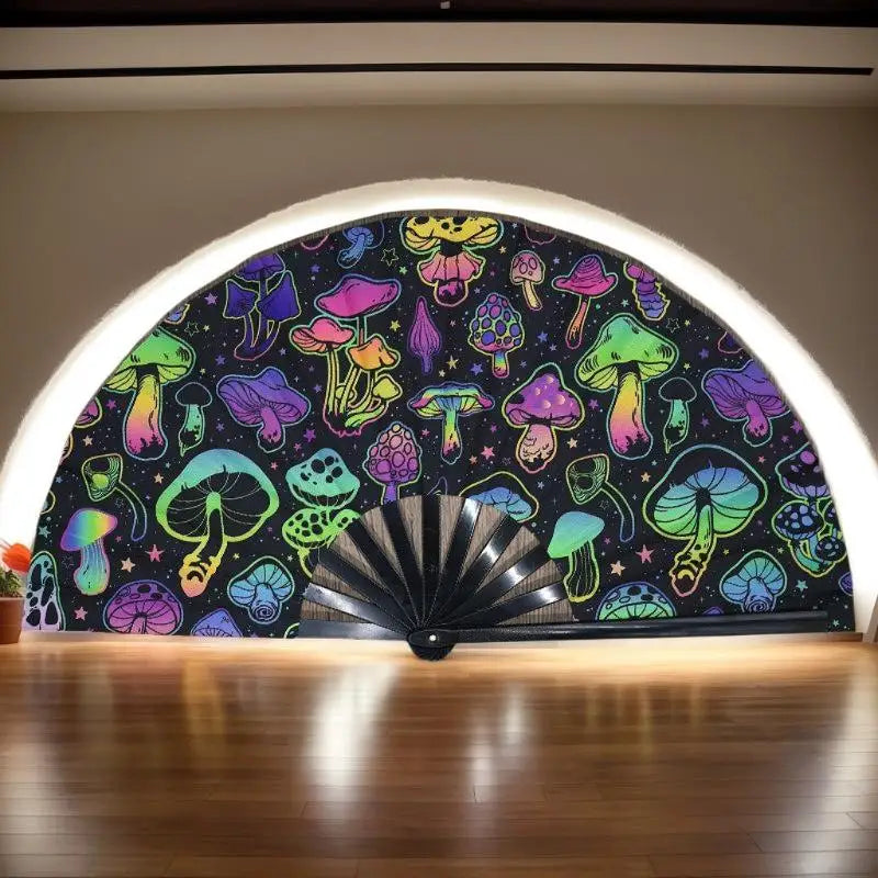UV-Printed Bamboo Folding Performance Fan