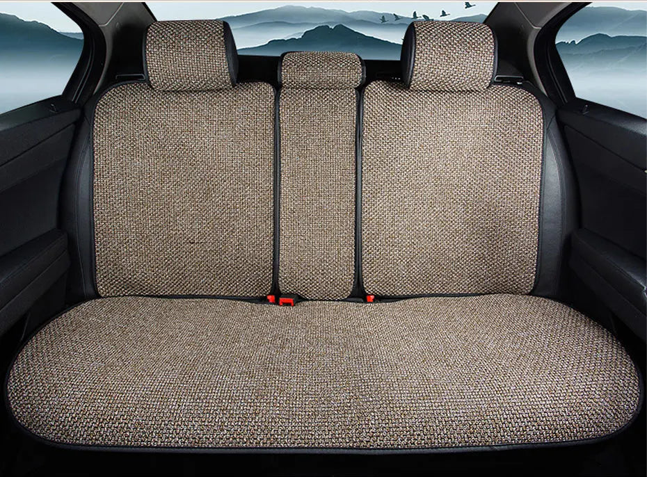 SEAMETAL Breathable Car Seat Cover Sweatproof Linen Automotive Seat Cushion Wear-Resistant Seat Protector for Suv Sedan Truck
