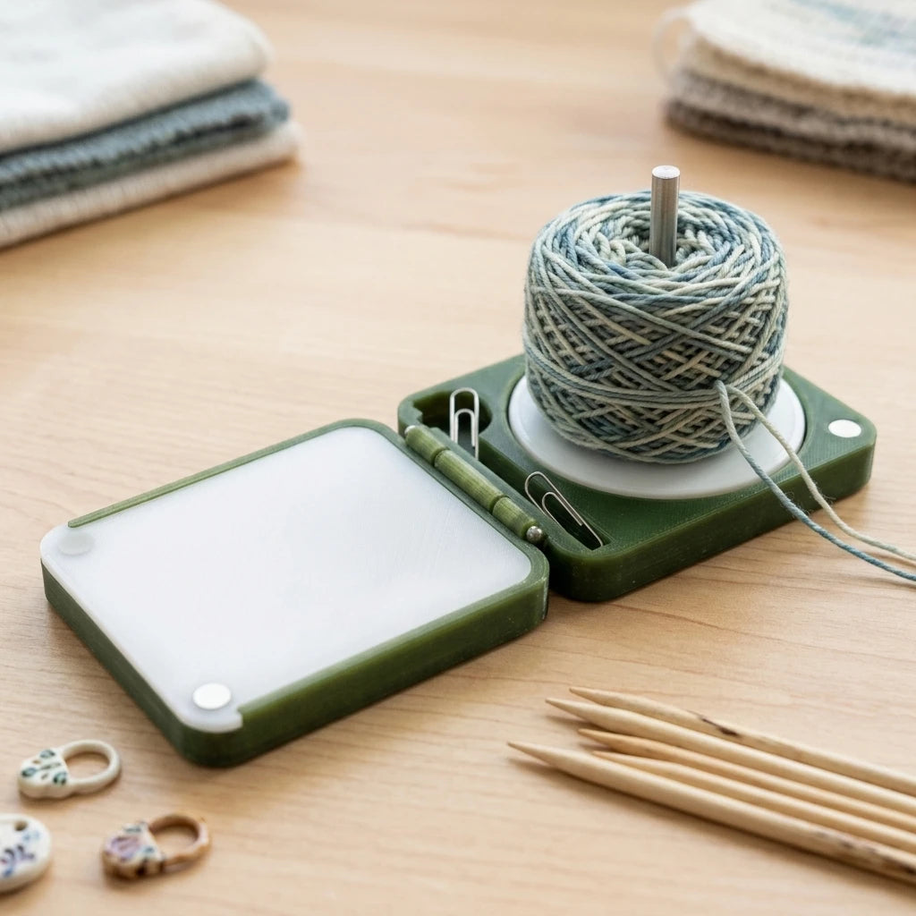 3D-Printed PLA Yarn Holder for Knitting and Crochet