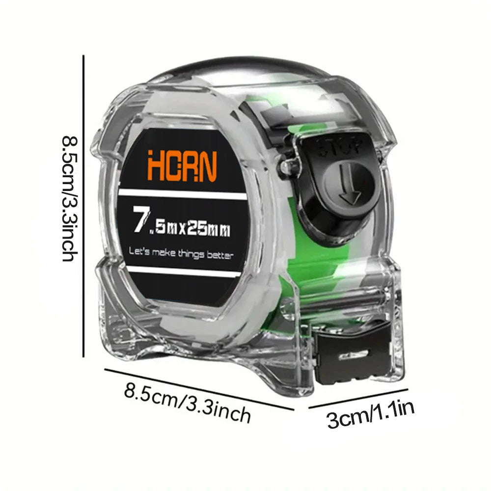 Self-Locking Fluorescent Tape Measure - Length Options