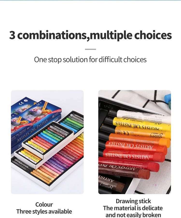 Sada mäkkých olejových pasteliek MUNGYO pre umelcov