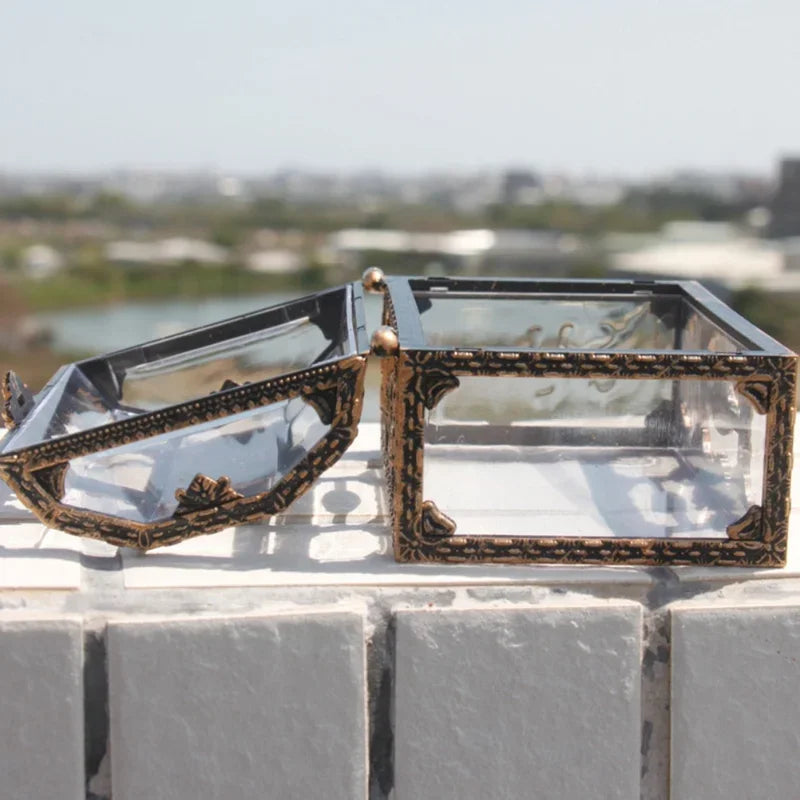 Plastic Transparent Pirate Treasure Box Crystal Gem Jewelry Box Storage Organizer Chest Treasure for Jewelry Gem Trinket Box 