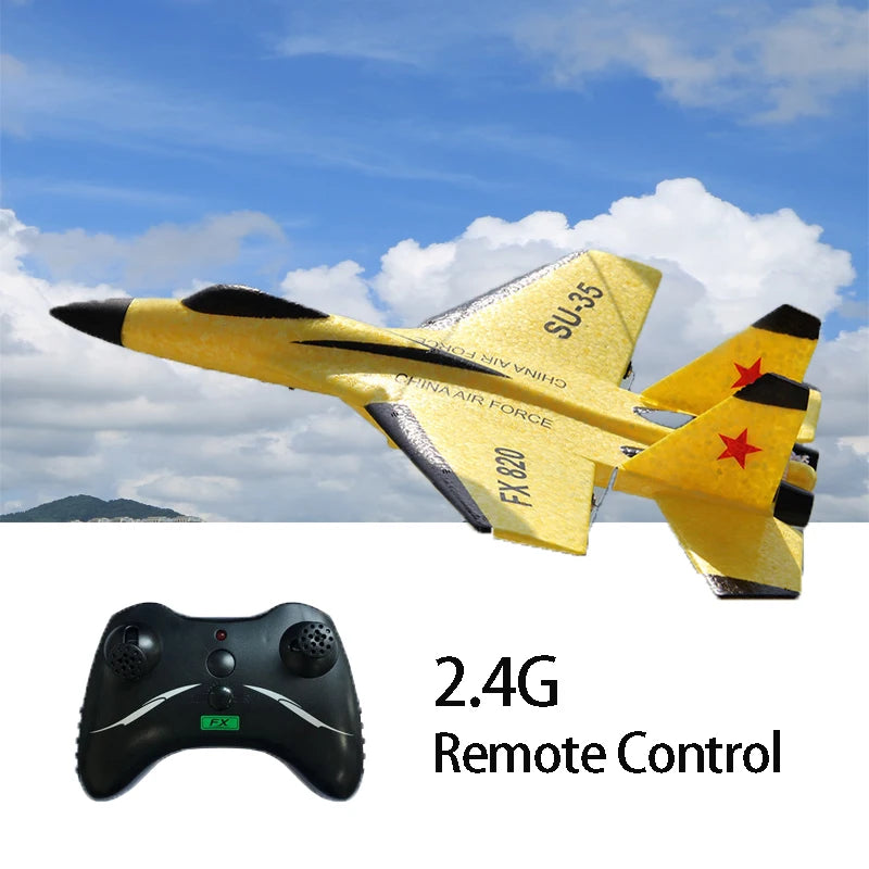 RC Plane SU35 2.4G With LED Lights Aircraft Remote Control Flying Model Glider Airplane SU-35 EPP Foam Toys For Children Gifts