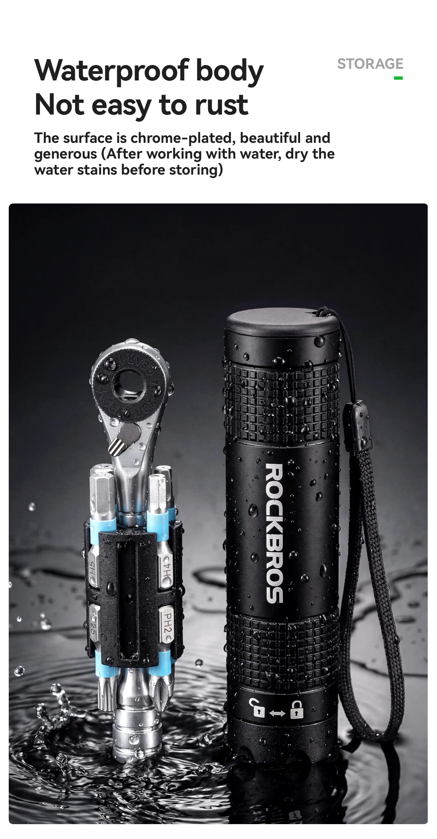 Portable Bicycle Ratchet Tool Set Compact Aluminum Tube Bike Kit