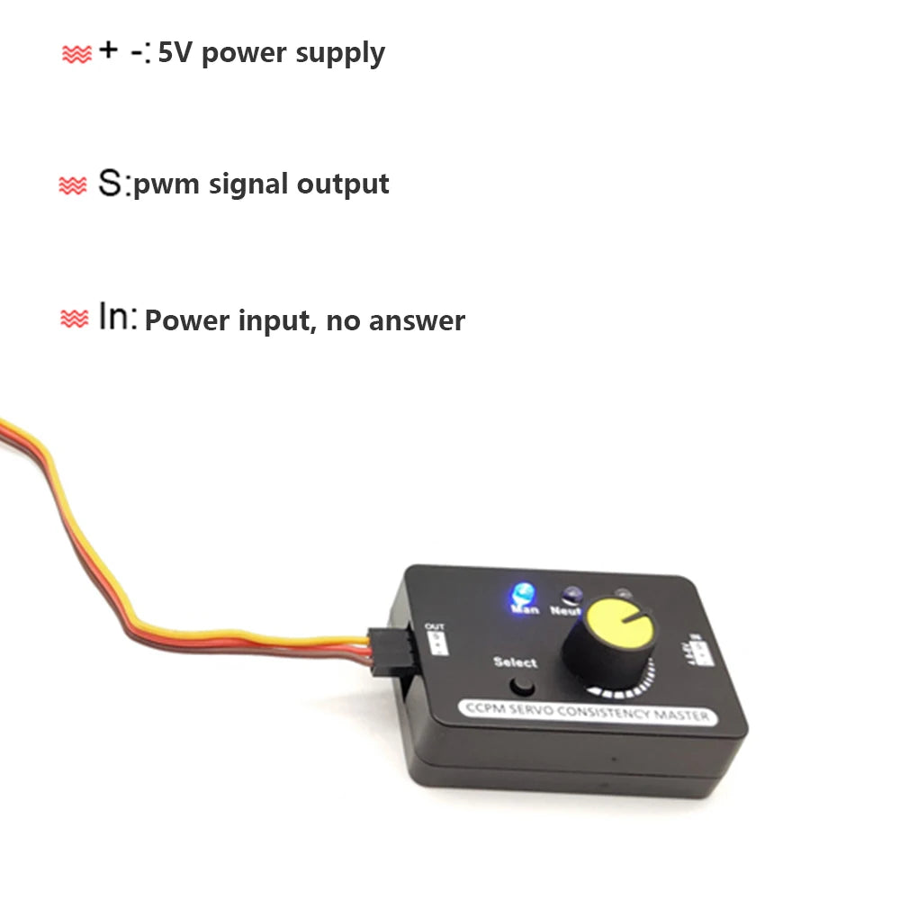 Tester per servo RC e ESC