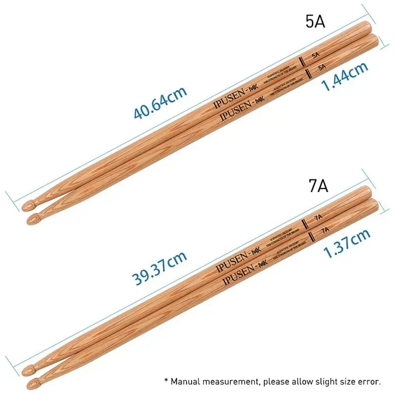 Wooden Drumsticks, 5A or 7A Pair