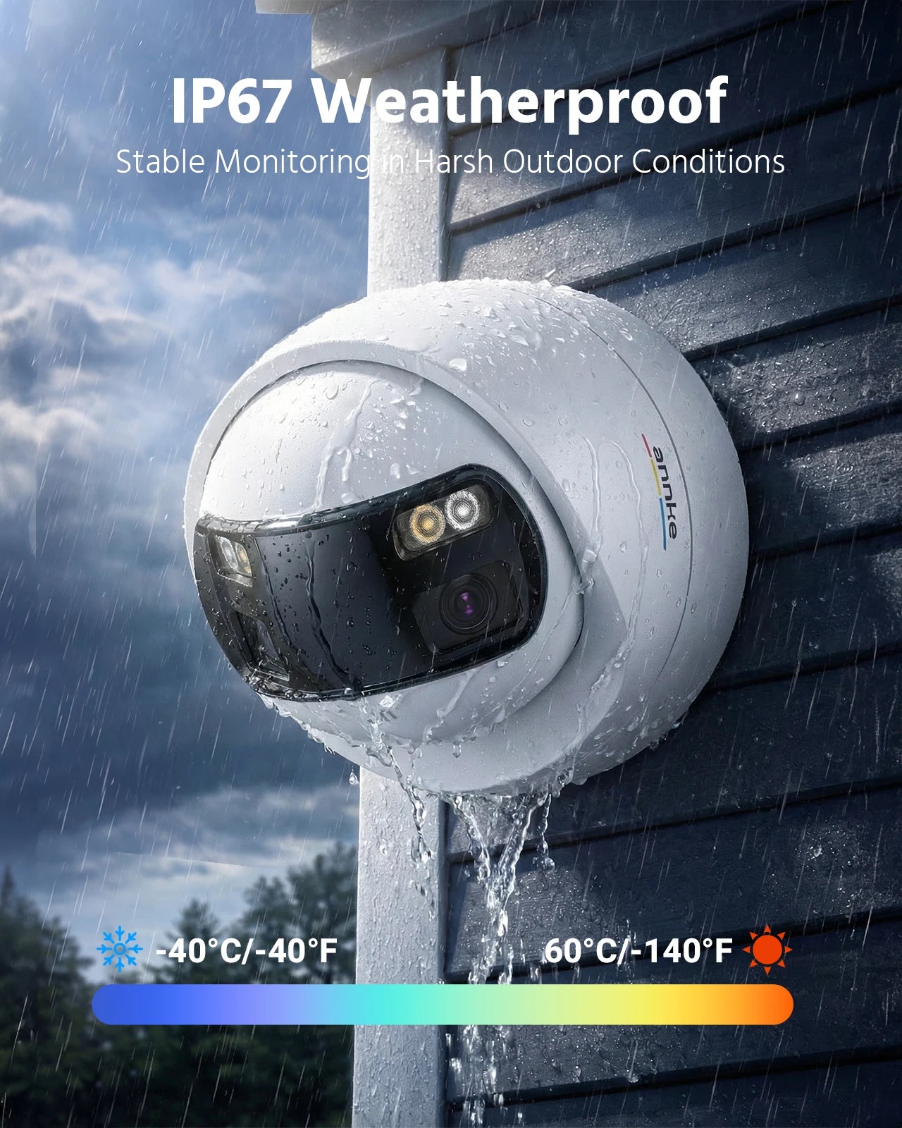 ANNKE 3K Dual-Lens 180° Wired Security Camera with Full Color Night Vision