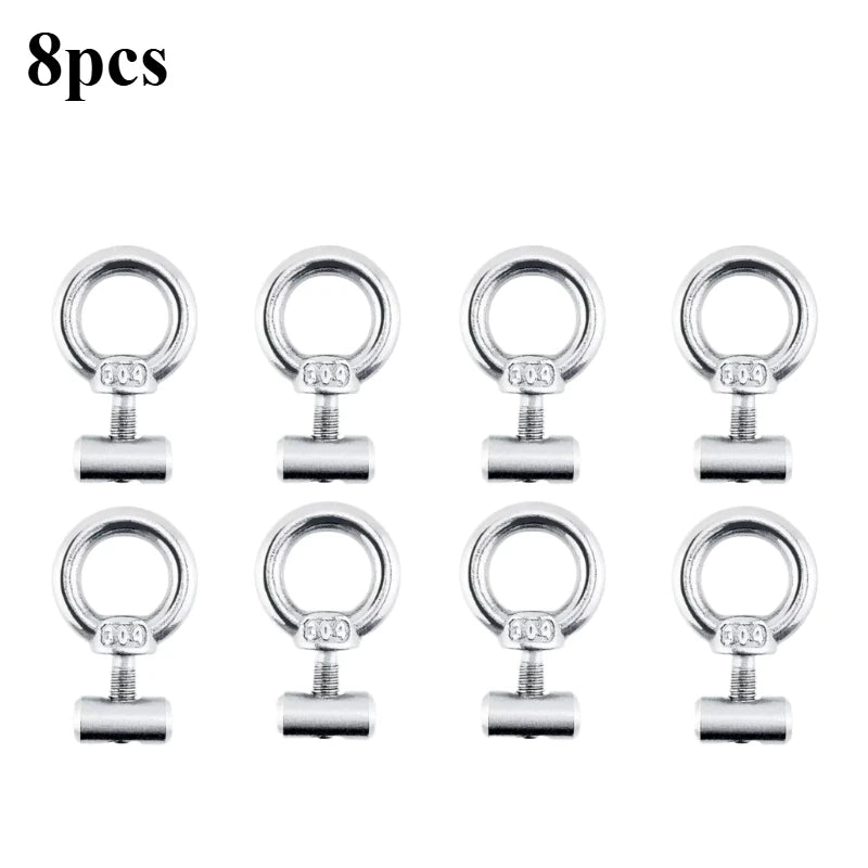 2/4/8Pcs Awning Rail Stoppers Stops Motorhome Campervan Caravan Silver Stainless Steel M4 X 12mm X 6mm Diameter Camper RV Parts