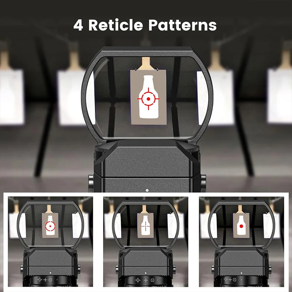 Tactical Red Green Dot Sight Scope Riflescope Hunting Optics Reflex Sight with 20mm Rail 