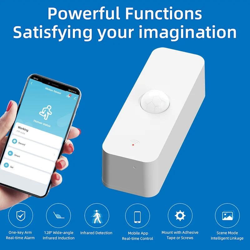 Tuya WiFi Zigbee PIR Motion Sensor Smart Home Human Body Infrared Detector Security Smart Life Works With Alexa Google Home 