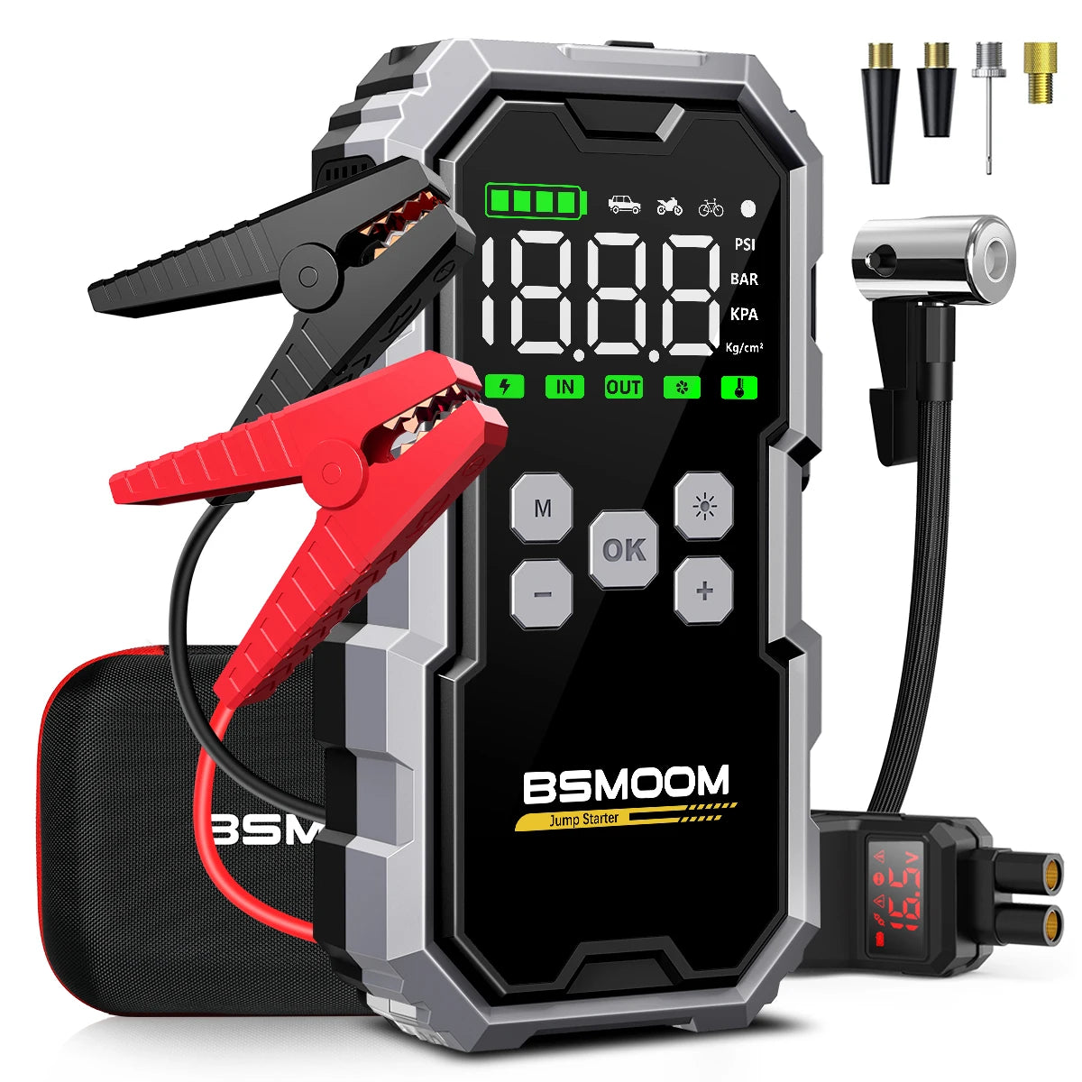 Portable Car Jump Starter & Air Compressor 6000A Booster