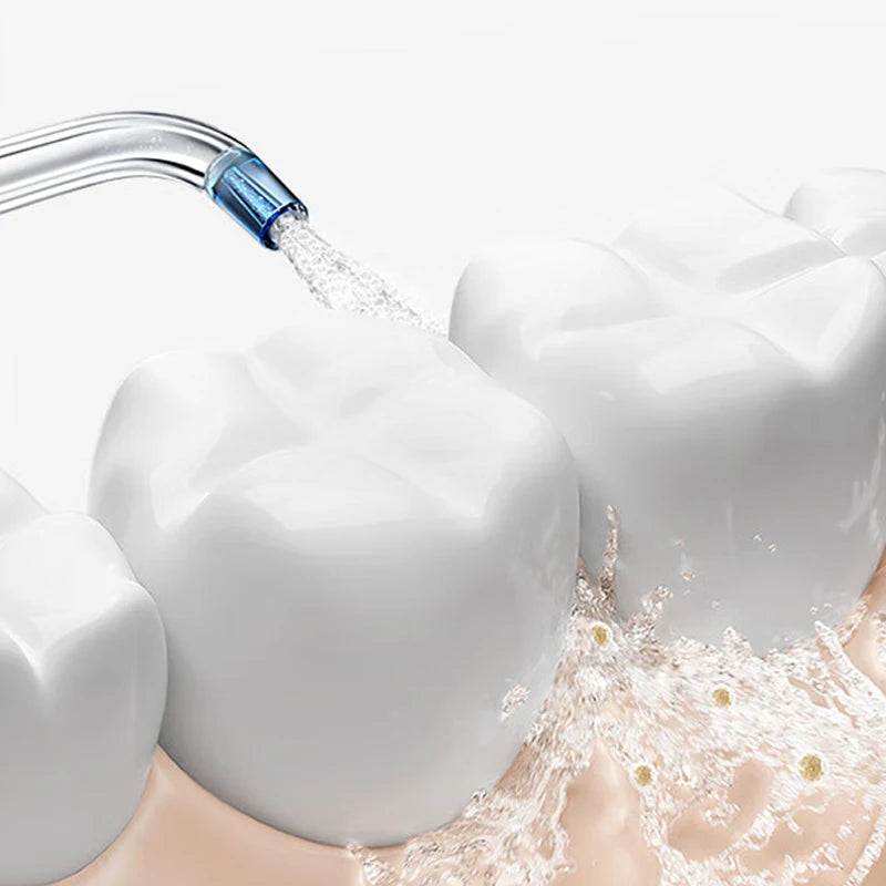 Electric Oral Irrigator with Bubble Pulse Cleaning & 90-Day Battery