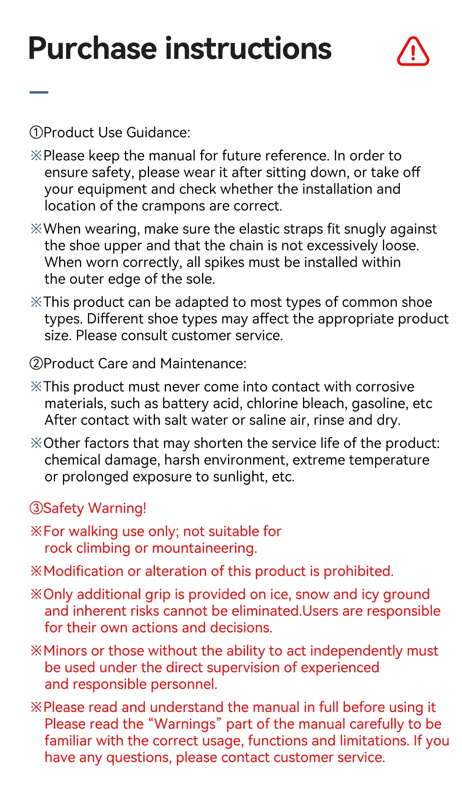 22-Tooth Ice Gripper Crampons for Snow & Winter Traction