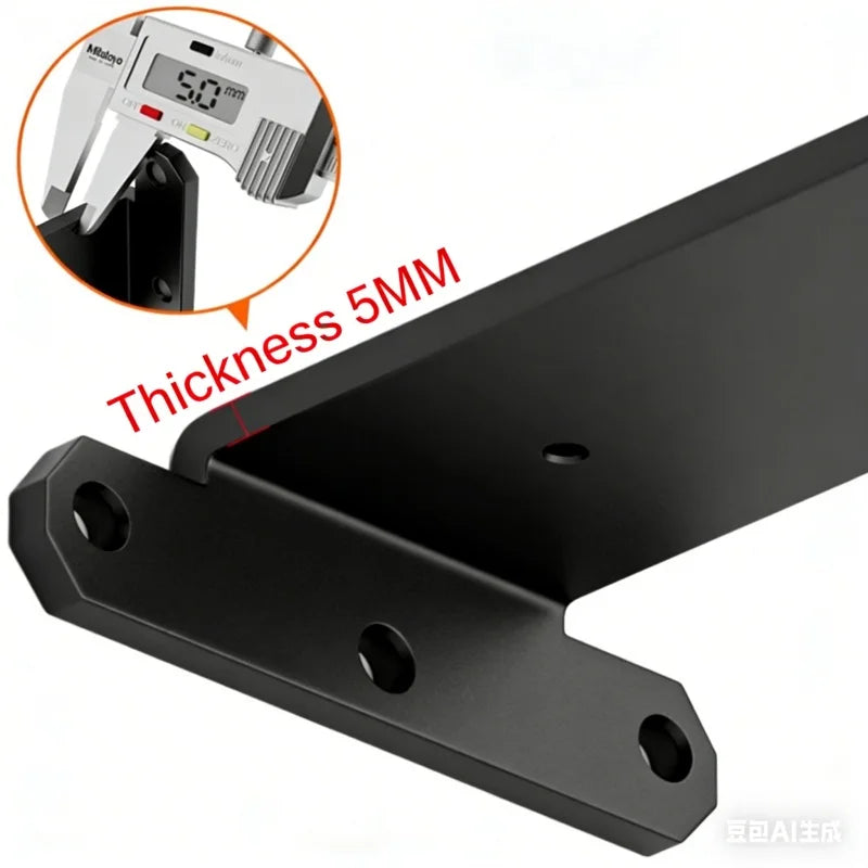 Concealed Shelf Brackets, Black, Pair