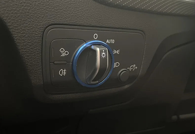 Headlight Adjust Switch Decoration Ring for Audi Interior Trim