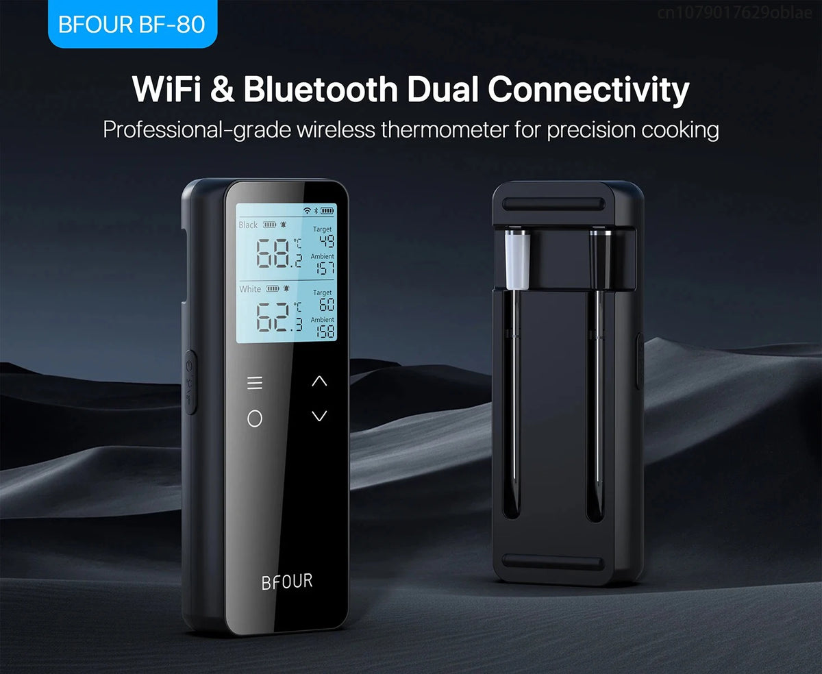 Wireless Digital Meat Thermometer with WiFi and Bluetooth