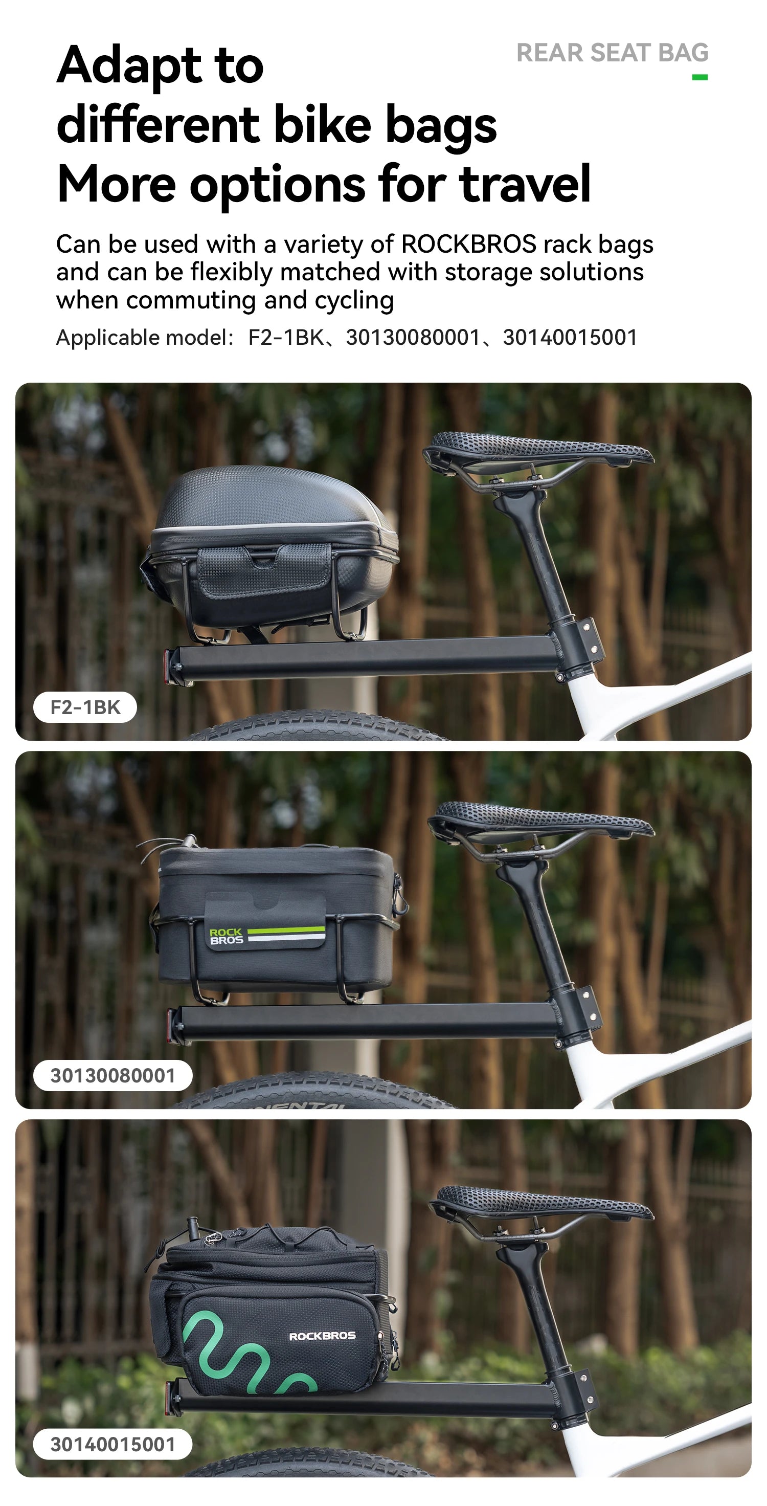 Aluminum Bike Rear Rack Carrier Shelf for Extra Storage on Rides
