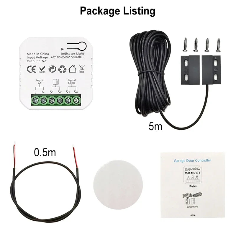 Tuya WiFi garage- en scharnierspoortcontroller