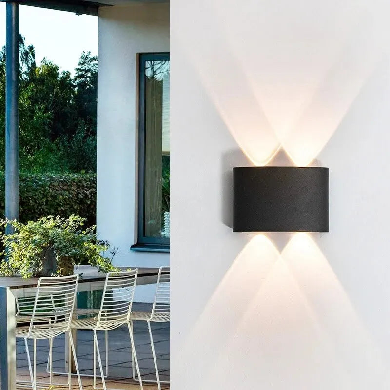 Przewodowa lampa ścienna LED świecąca w górę i w dół, 2 W lub 4 W