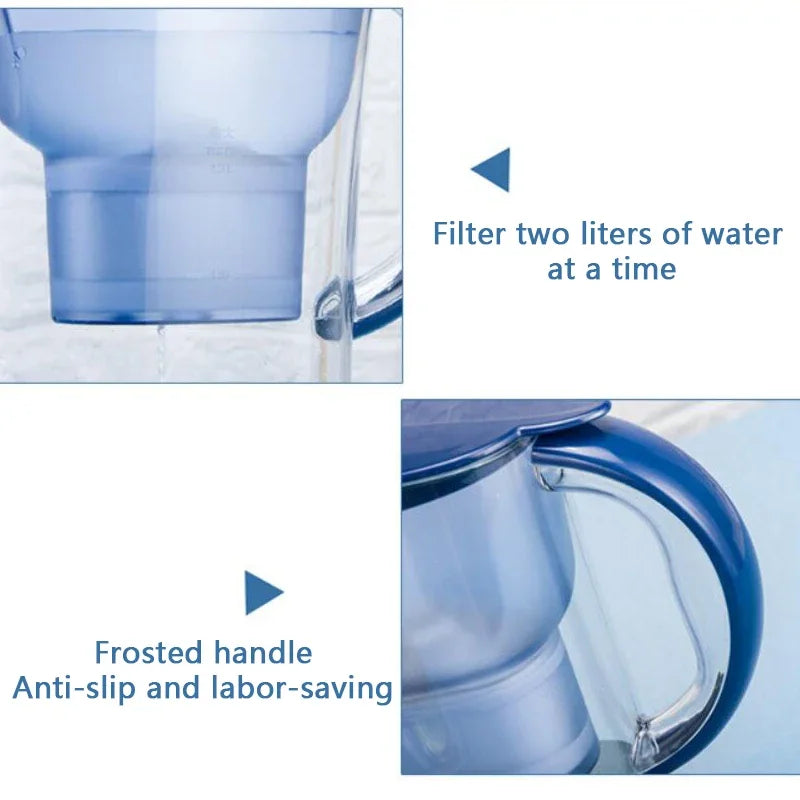 2.5L Water Filter Pitcher with Four-Layer Filtration