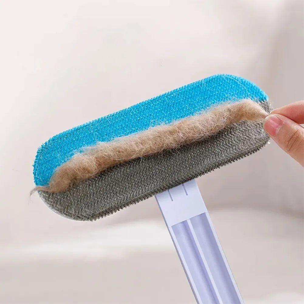 Pet Hair Remover Brush with Squeegee for Sofa, Carpet & Bed