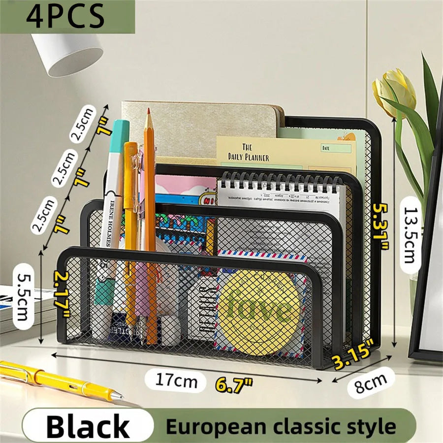 Metal Mesh Desktop Mail Organiser