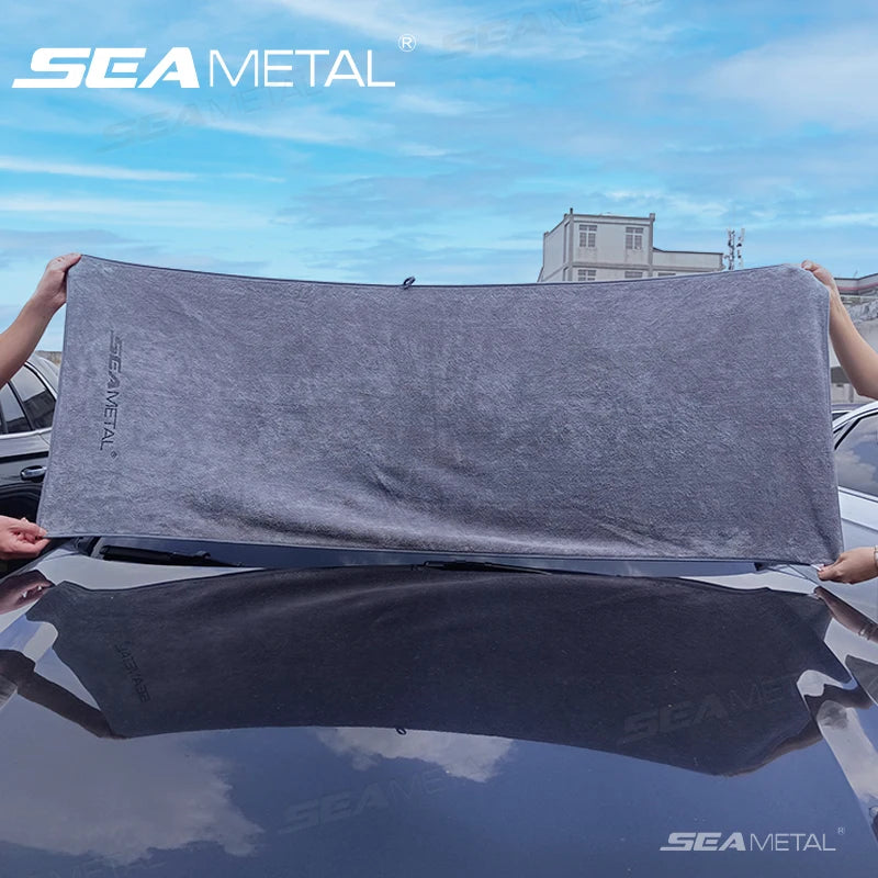 Serviette de lavage de voiture en microfibre 160×60 cm Chiffon de séchage double face