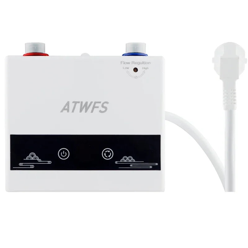 ATWFS Instant Water Heater 220V 4600W Portable Electric Heaters for Bathroom Hot Water Shower and Home Kitchen Heating 