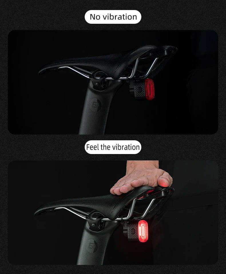 Smart Bicycle Brake Light with Auto Stop & USB-C Rechargeable