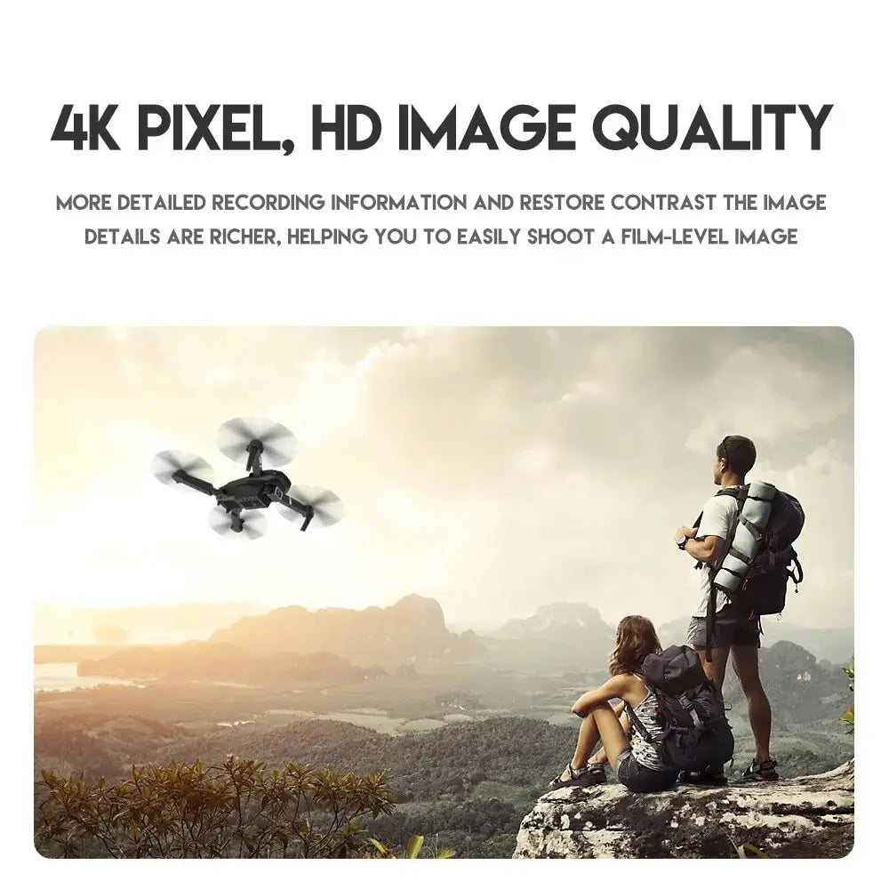 Height Hold Gift Toy 2024 E88Pro RC Drone 4K 1080P Wide Angle HD Camera Foldable Helicopter WIFI FPV 