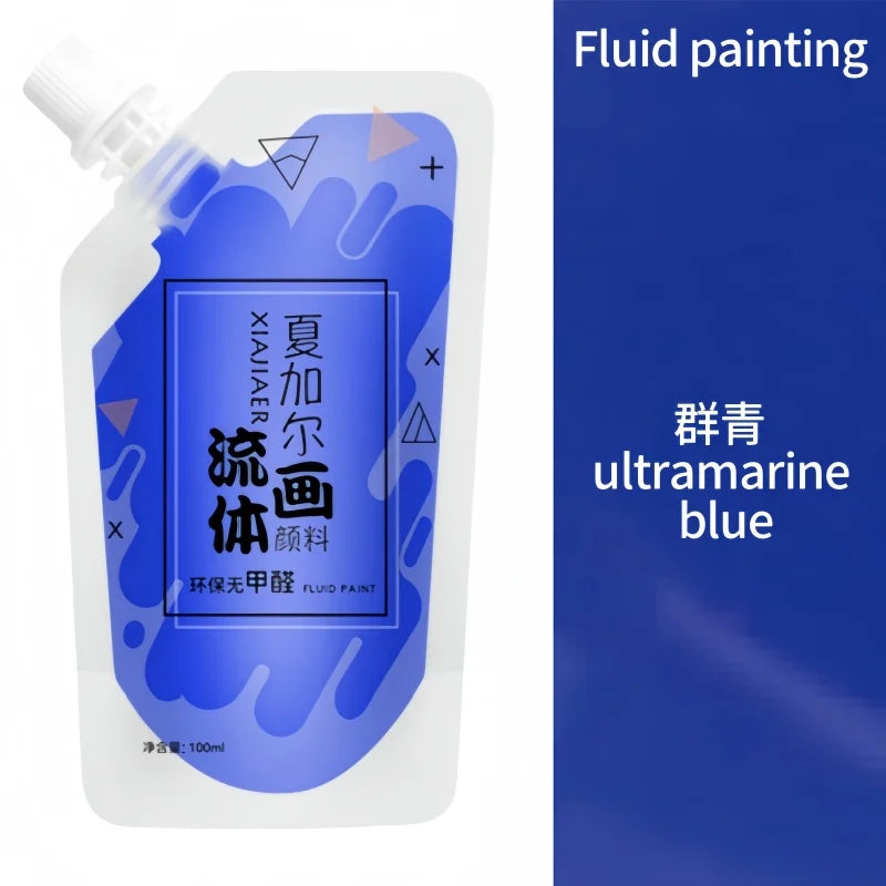 100ml Multi-farvet Flydende Akrylmaling Taske