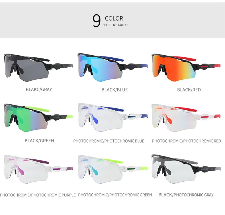 SEAMETAL Photochromic Sunglasses Anti-Glare Polarized Sun Glasses Anti-UV Eyeglasses Day/Night Driving Goggles Non-Slip Nose Pad