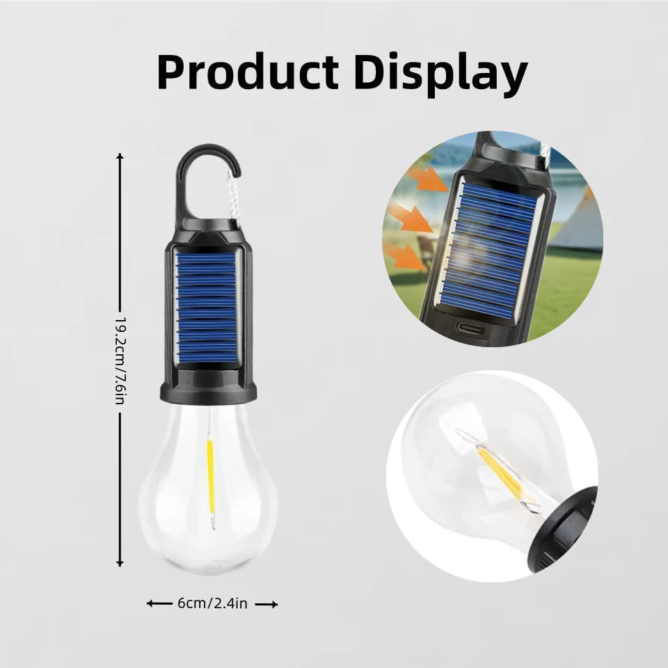 Solar Rechargeable Warm-Light Camping Lamp