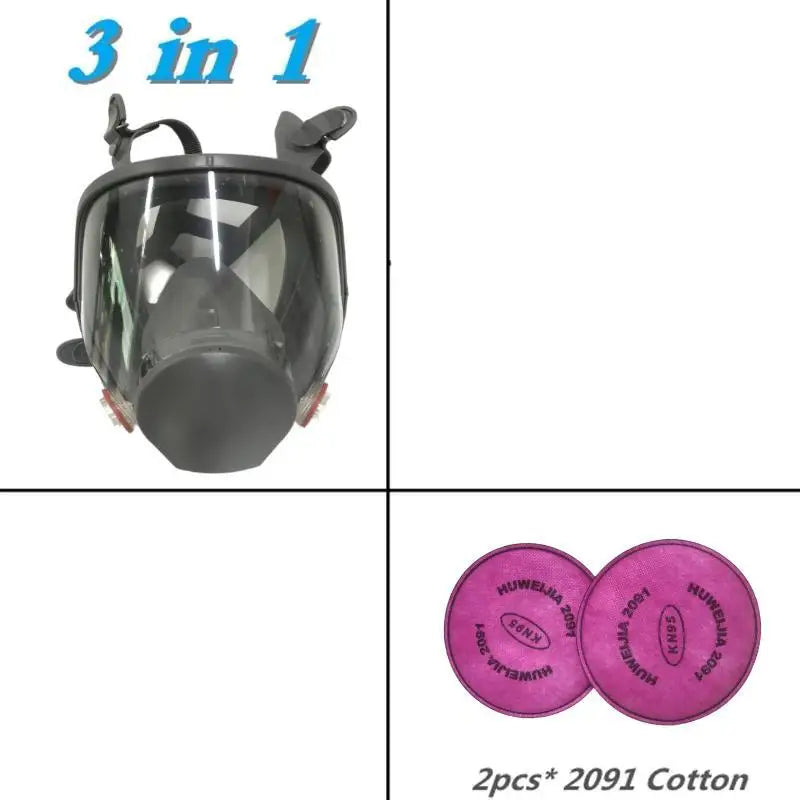 SJL 27 In 1 6800 Industrial Painting Spraying Respirator Gas Mask 3 In 1 Suit Safety Work Filter Dust Full Face Mask Gas mask 