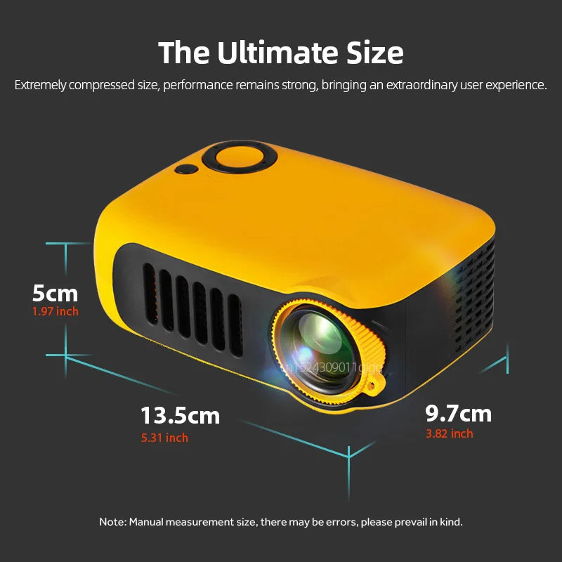 MINI Projector Portable 3D LED Video Projectors Home Cinema Theater Game Laser Beamer Smart TV BOX 1080P 4K Via HD Port A2000 
