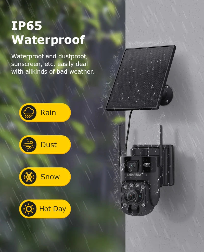 6K 12MP 4G/WiFi Solar Battery Security Camera 60X Zoom PTZ Outdoor