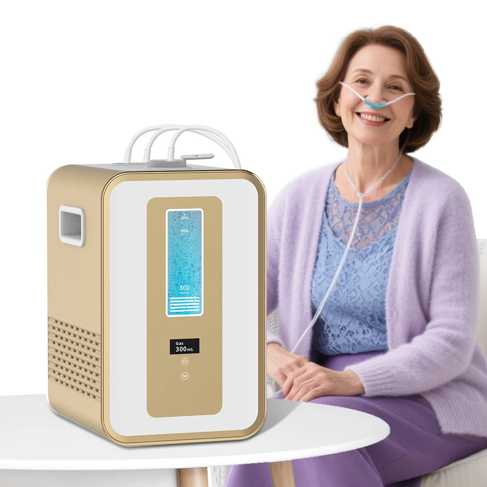 Machine d'inhalation d'hydrogène 300 ml avec double sortie et contrôle du minuteur