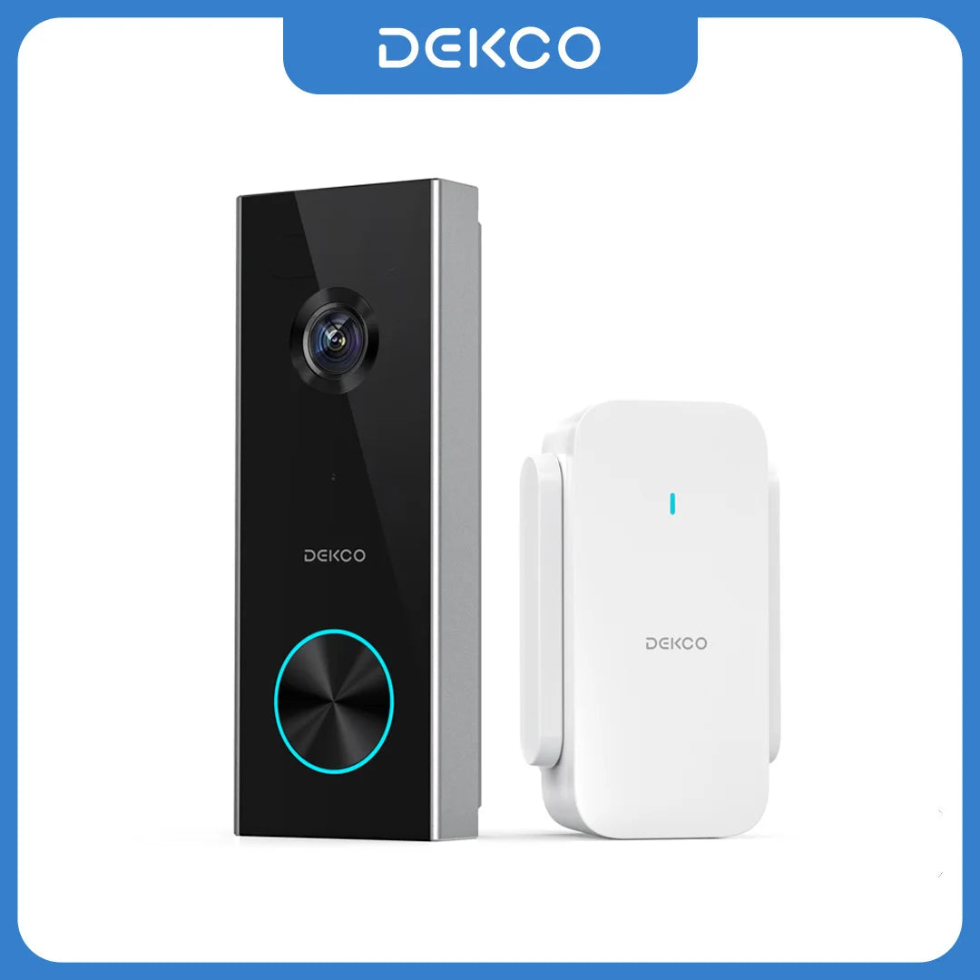 DEKCO 3MP WiFi Video Doorbell with 2-Way Audio and AI Detection