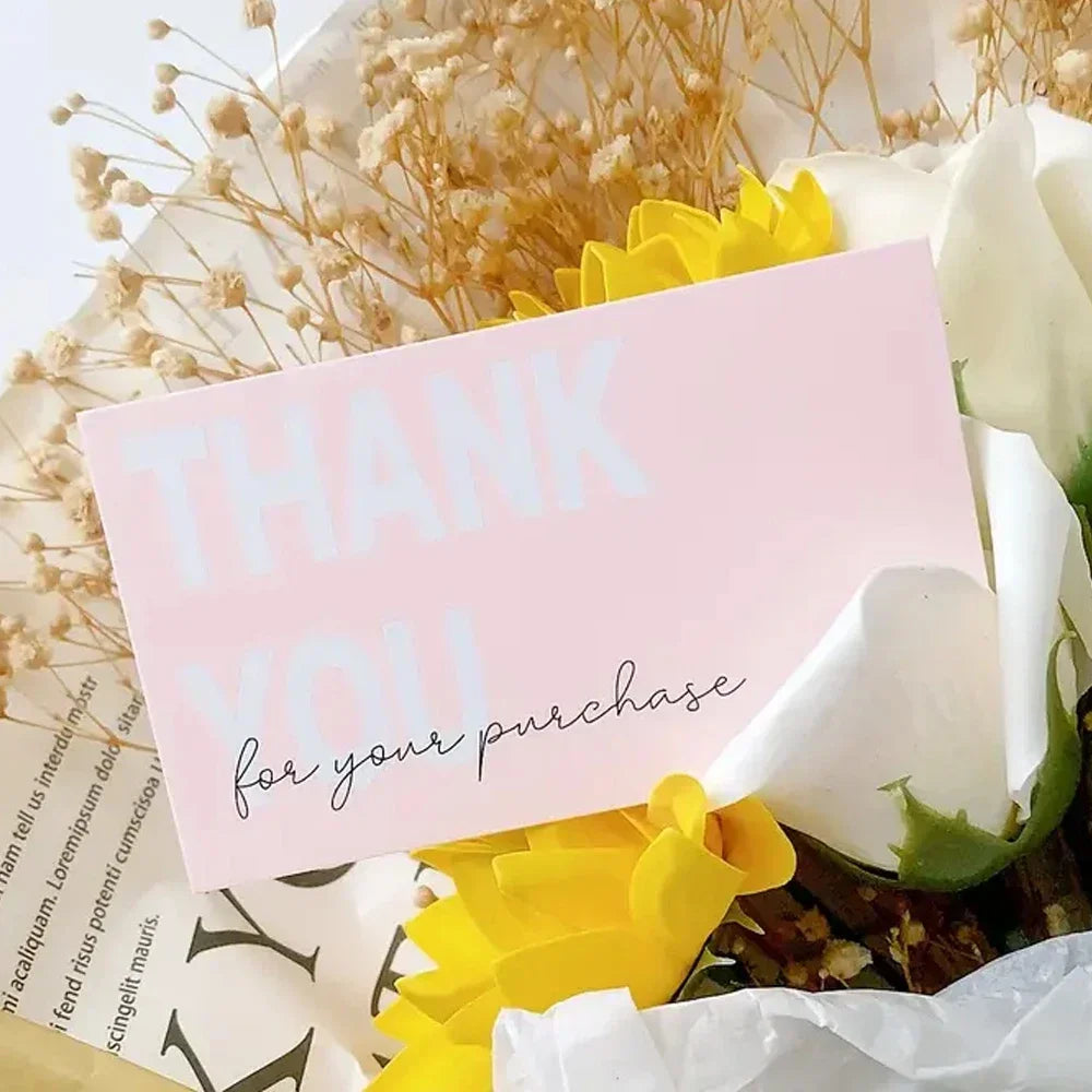 50 Thank You Cards Business Card Orders Thank You Party Cards Support Small Cards Thank You, Wedding Cards, Birthday Parties