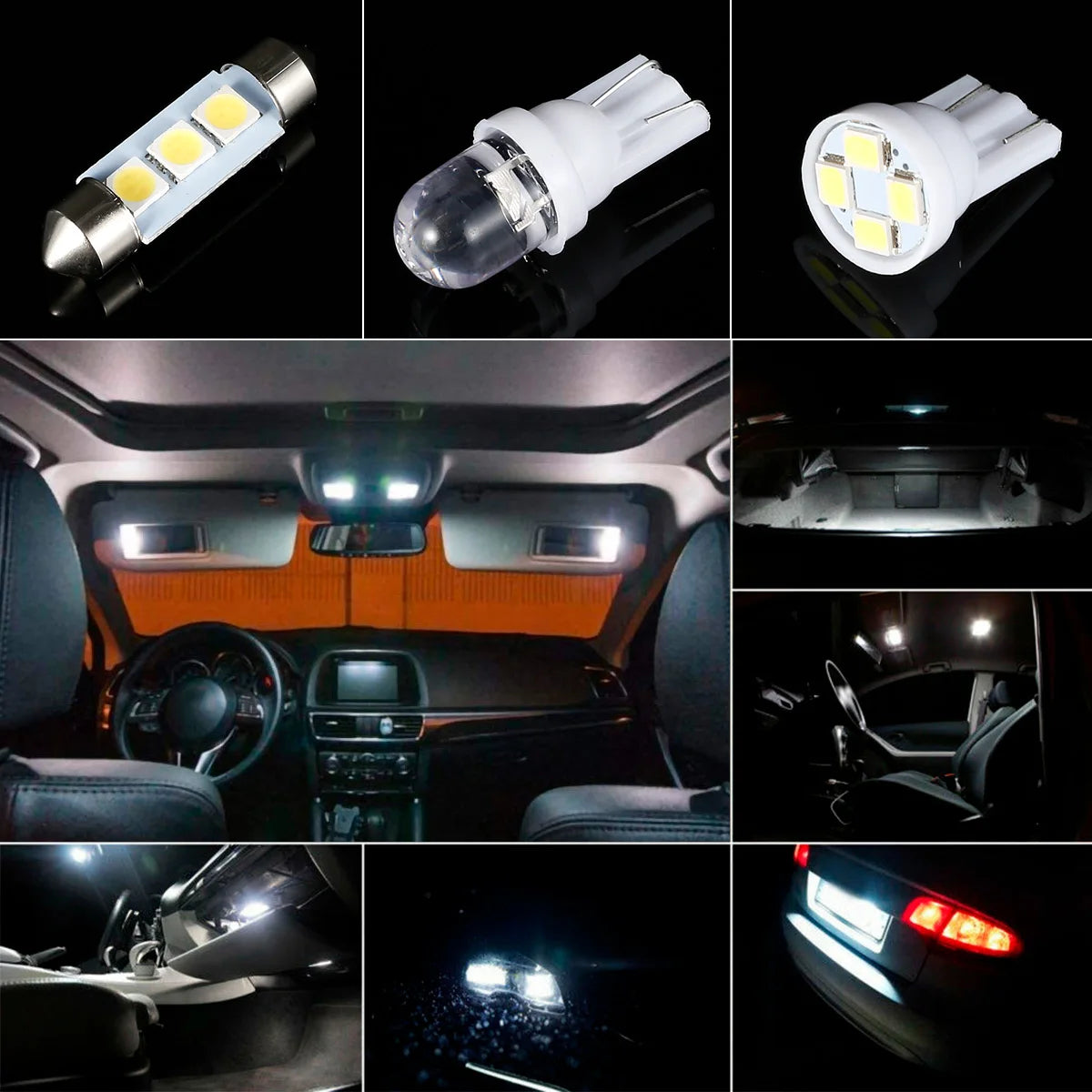 Vehicle Bulbs: H4 Headlight or Interior Set