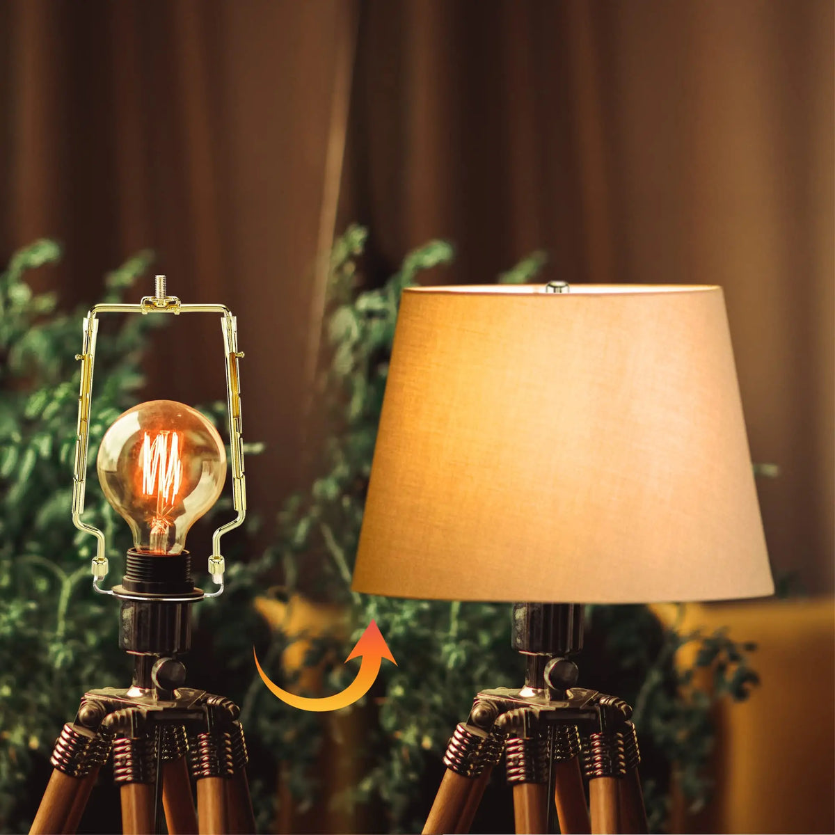 Adjustable Lamp Shade Harp Kit, 7-10 Inches