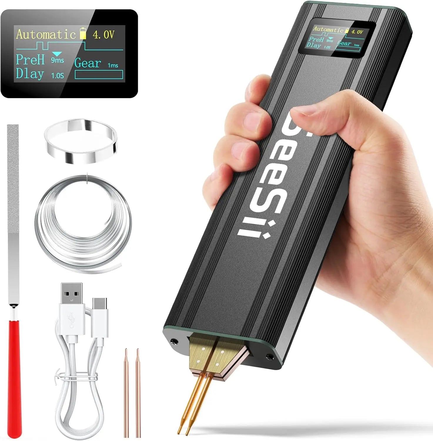 Soudureuse à points portable avec 80 niveaux et batterie 5000mAh