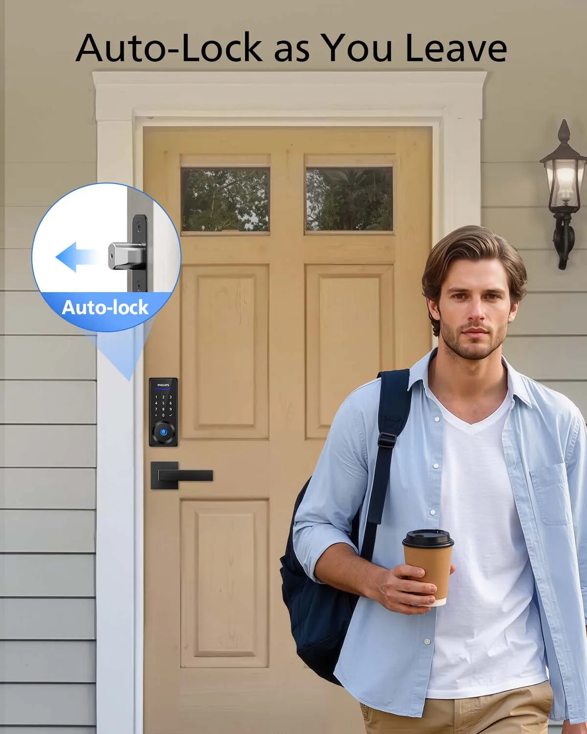 Philips fingeravtryckslås med appstyrning och automatisk låsning