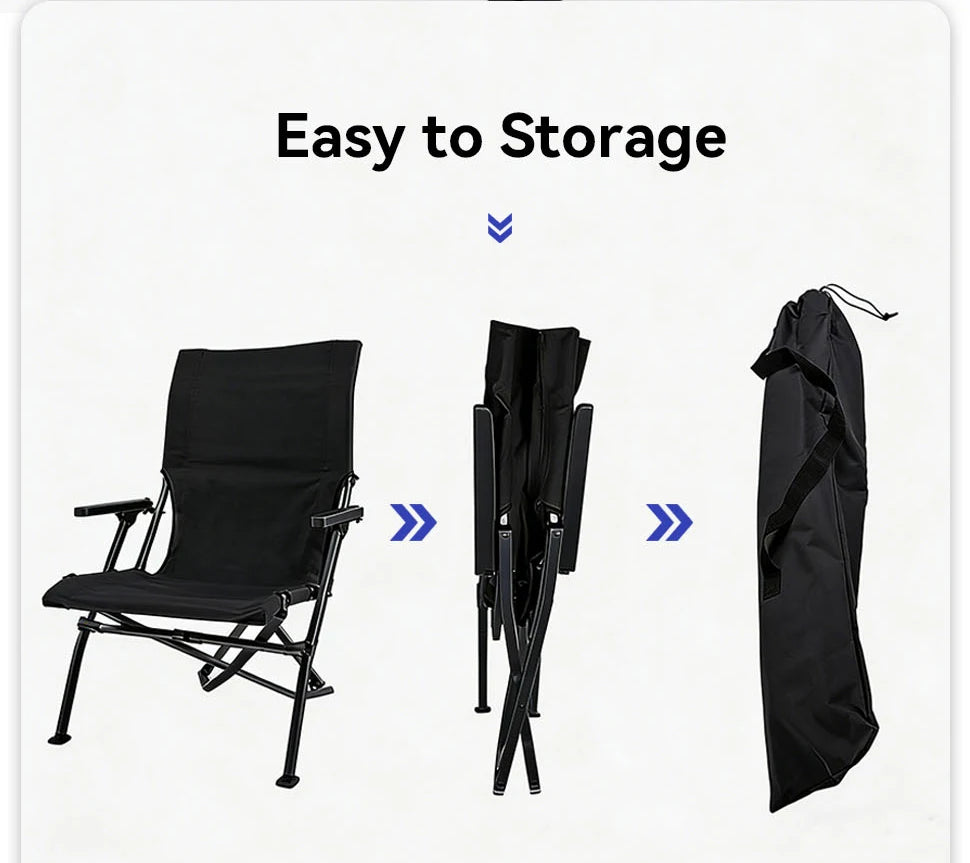 Folding Outdoor Chair with High Back and Handrails