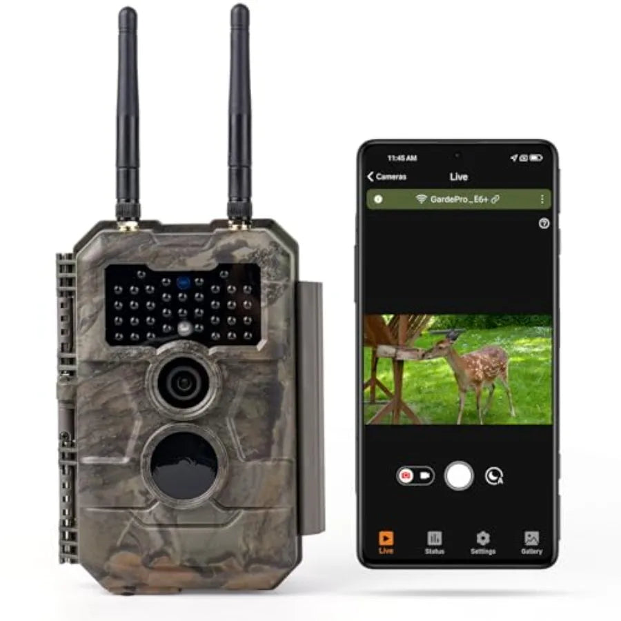 E6+ WiFi Wildlife Trail Camera, 64MP, 165 ft Range