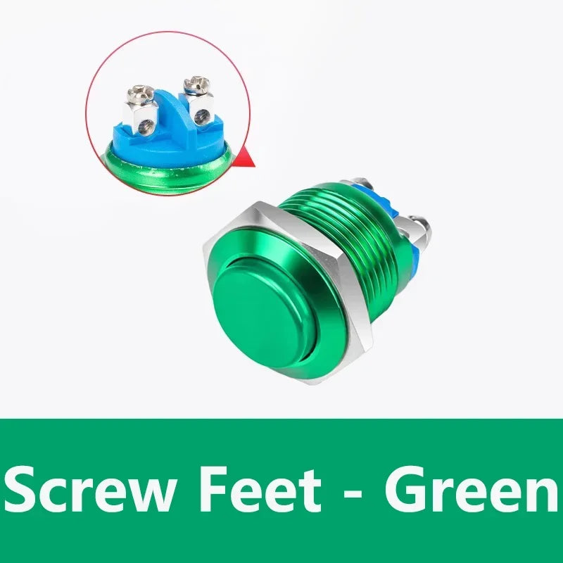 IP67 16 mm Metal Push Button Switch, Momentary ON-OFF