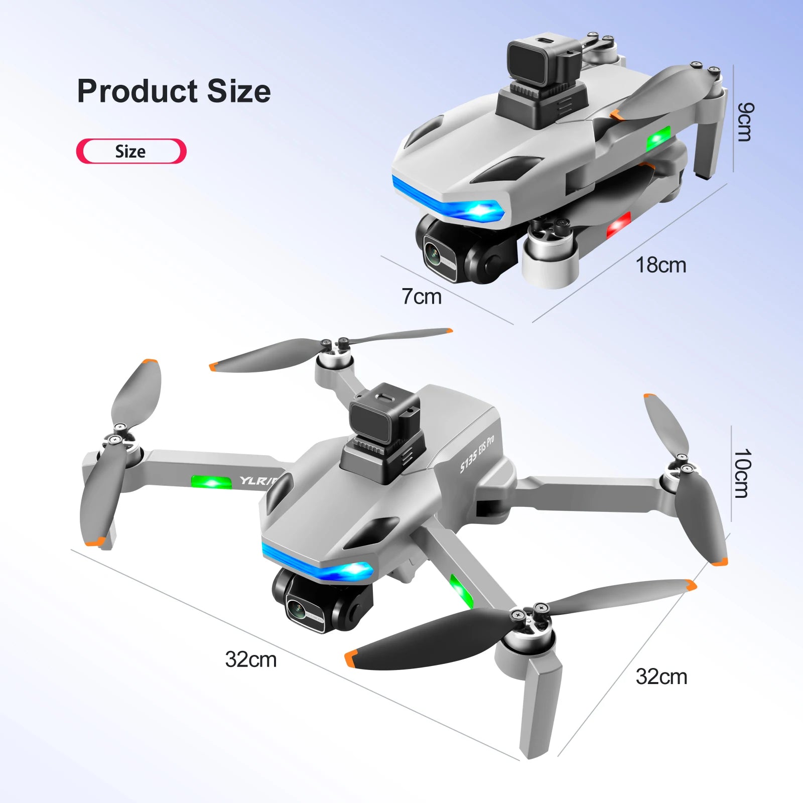 S155 Pro Max 8K GPS Kameralı Drone 3 Eksenli Gimbal ile
