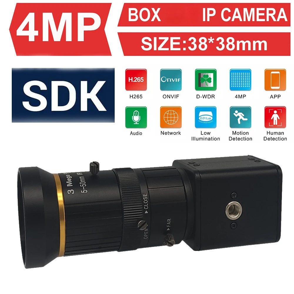 4MP Indoor Wired IP Camera with Motion Detection